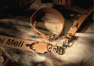 Hundehalsband aus Leder, individuell gestaltbar mit Wunschtext. Echtleder aus der Schweiz. Hundehalsband